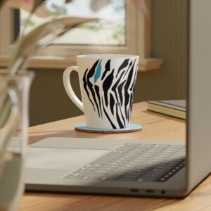 Zebra Print Latte Mug - 12oz Stylish Animal Design for Coffee Lovers