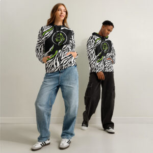 Unisex-Hoodie aus Baumwolle mit All-Over Druck ZebraStyle