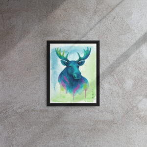 Mystic Moose - gerahmte Leinwand